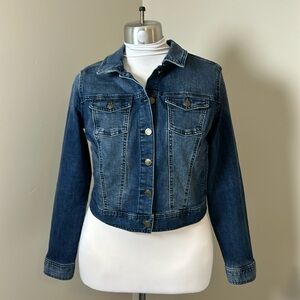 CELEBRITY PINK Dark Wash Denim Jean Jacket EUC Size Medium